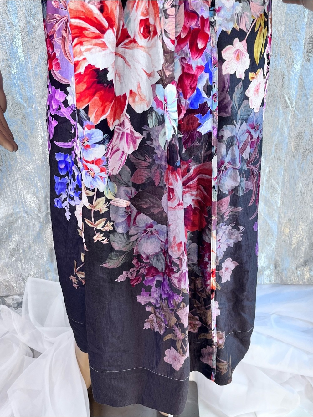 Anthropologie Lavender Purple Smocked Midi Dress Sz Small - Picture 5 of 16